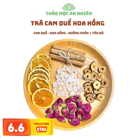 Trà cam quế hoa hồng, táo đỏ, hoa nhài